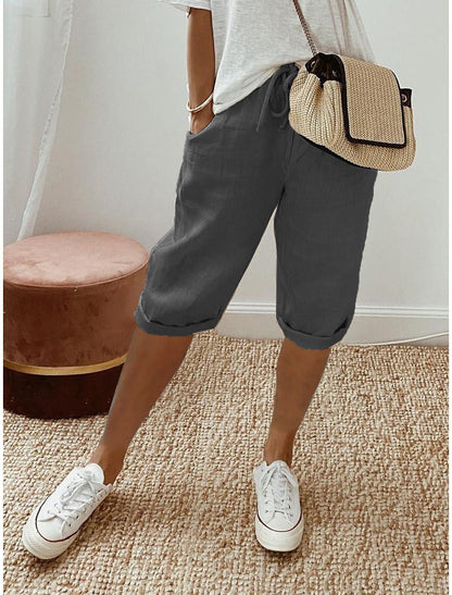 Florel – Atmungsaktive Caprihose mit Kordelzug