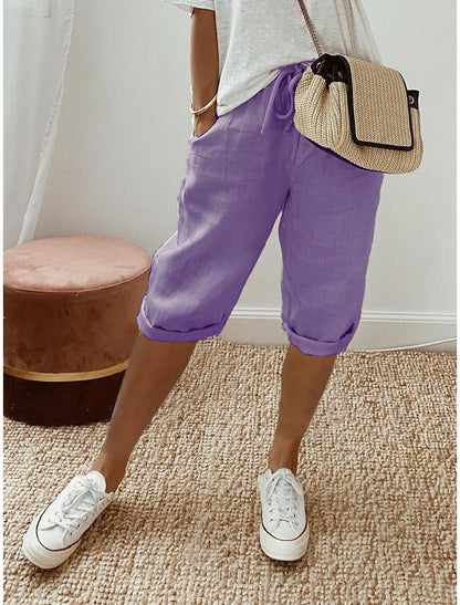 Florel – Atmungsaktive Caprihose mit Kordelzug