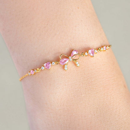 LuxeLoom – Pulsera de circonia con lazo, regalo para ella