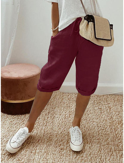 Florel – Atmungsaktive Caprihose mit Kordelzug