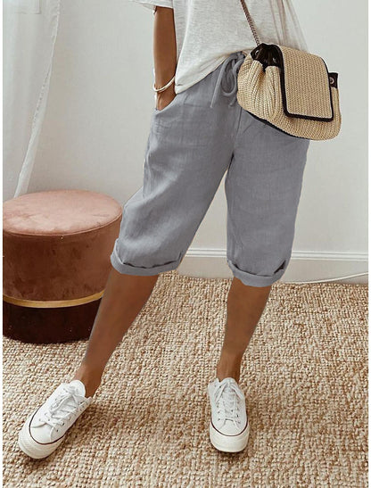 Florel – Atmungsaktive Caprihose mit Kordelzug