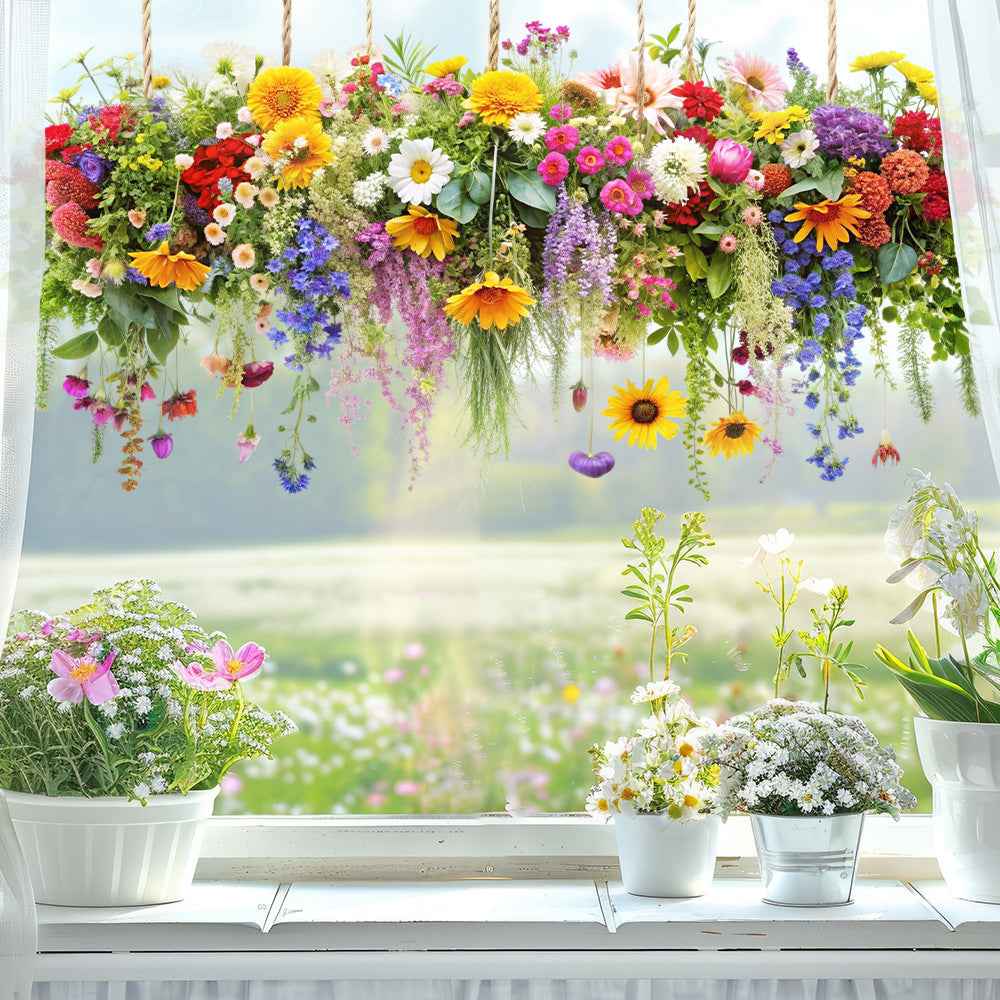 FloraGlow – Vinilo Decorativo de Flores Vibrantes para Ventana