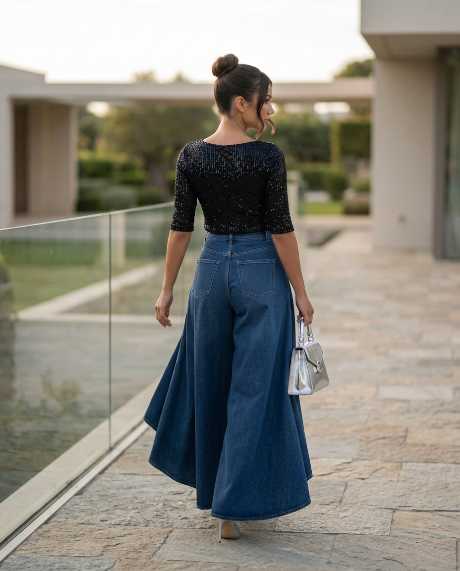 DreamDrape - Pantalones Fluidos de Pierna Ancha