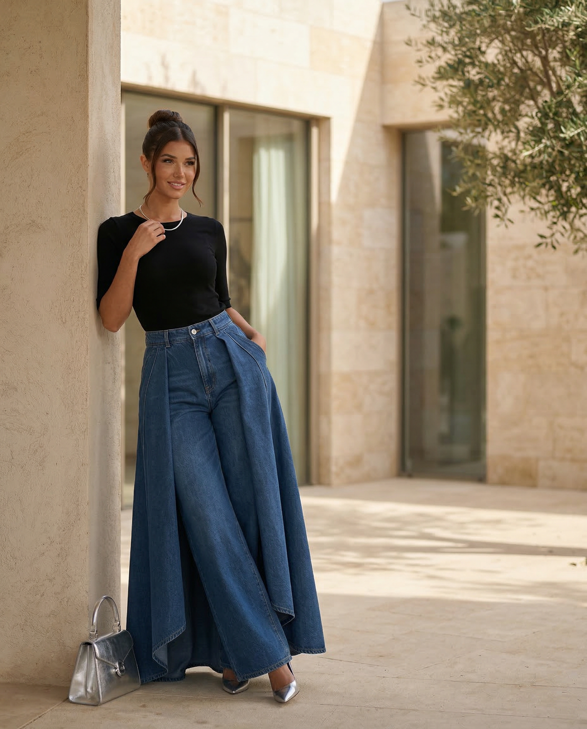DreamDrape - Pantalones Fluidos de Pierna Ancha