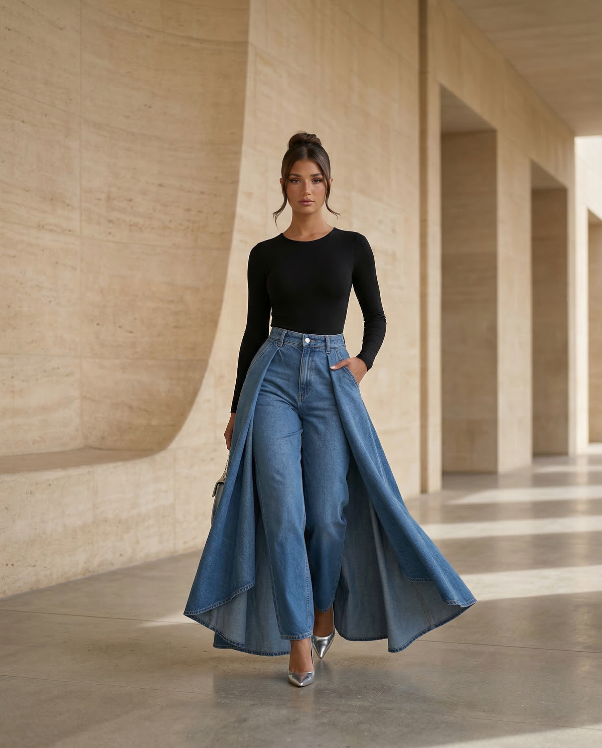DreamDrape - Pantalones Fluidos de Pierna Ancha