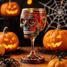 SkullElegance – Copa de cristal decorativa premium