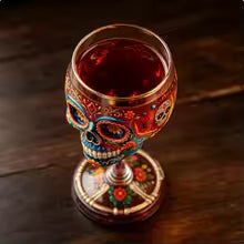 SkullElegance – Copa de cristal decorativa premium