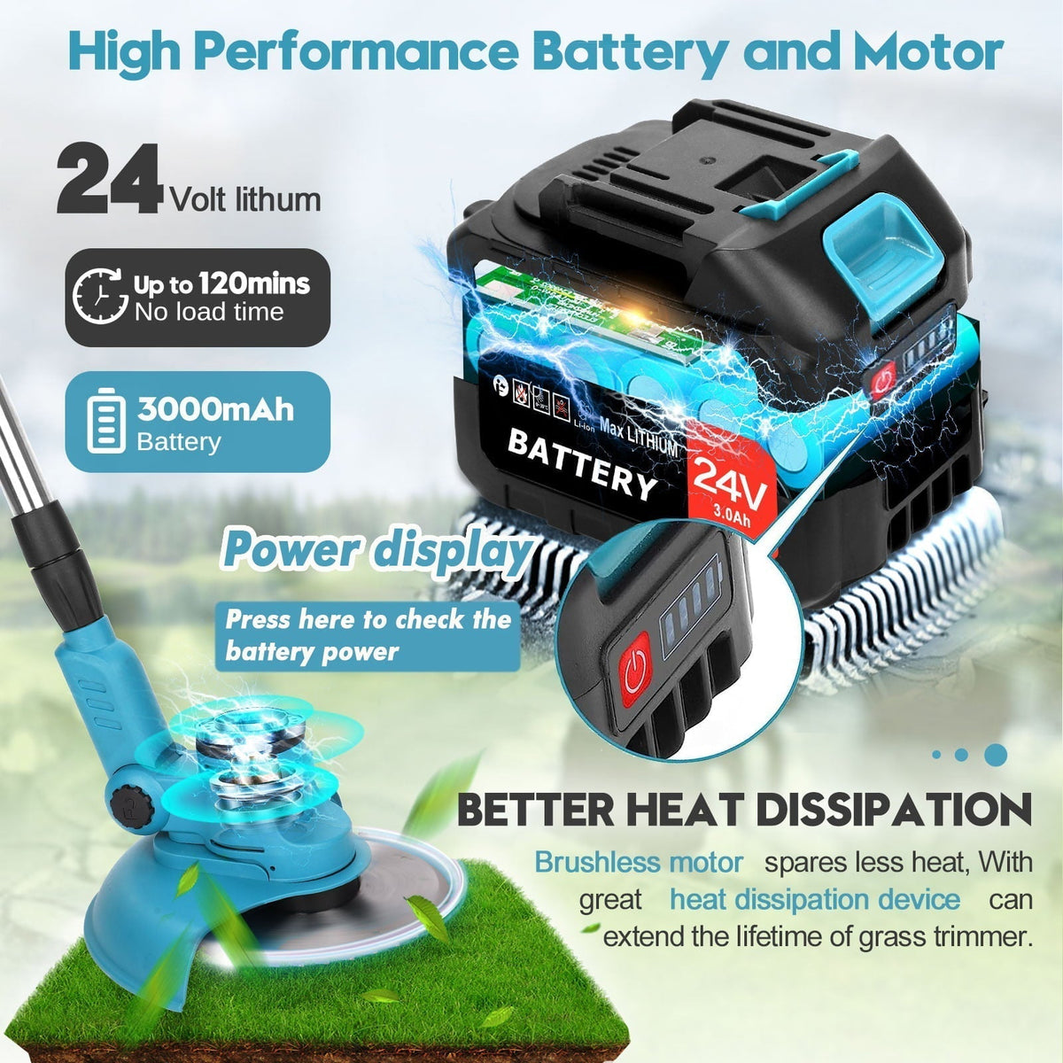 YardBlade – Kabelloser 3-in-1 Rasen-Profi