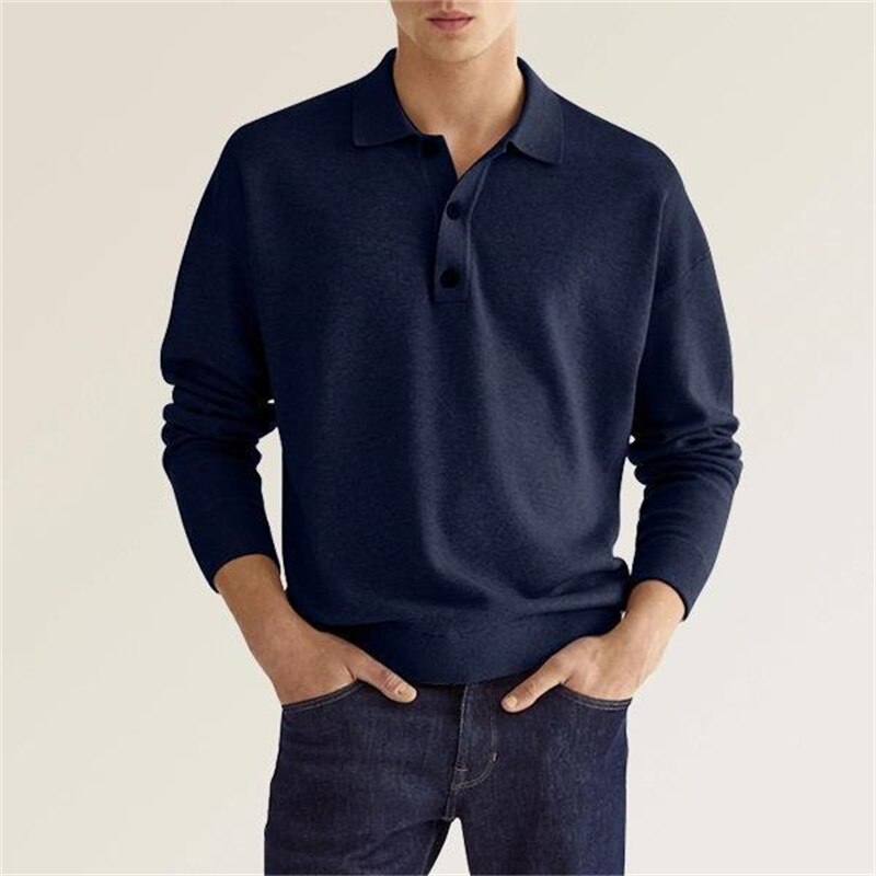 Men's Long-Sleeve Field Polo Shirt | ALEVITA