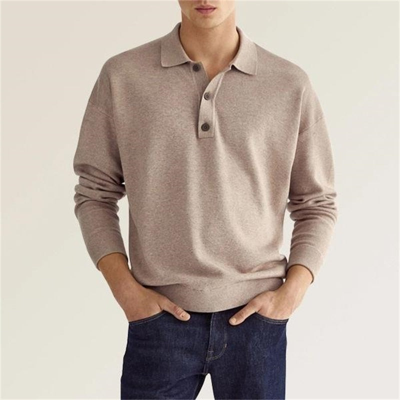 Men's Long-Sleeve Field Polo Shirt | ALEVITA