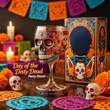 SkullElegance – Copa de cristal decorativa premium