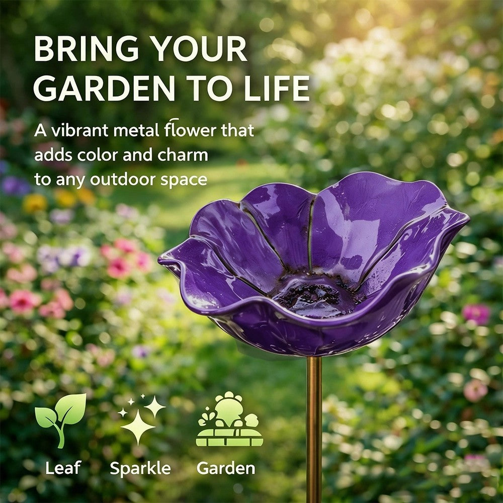 BloomForge – Handgefertigter Blumen-Gartenstecker aus Metall