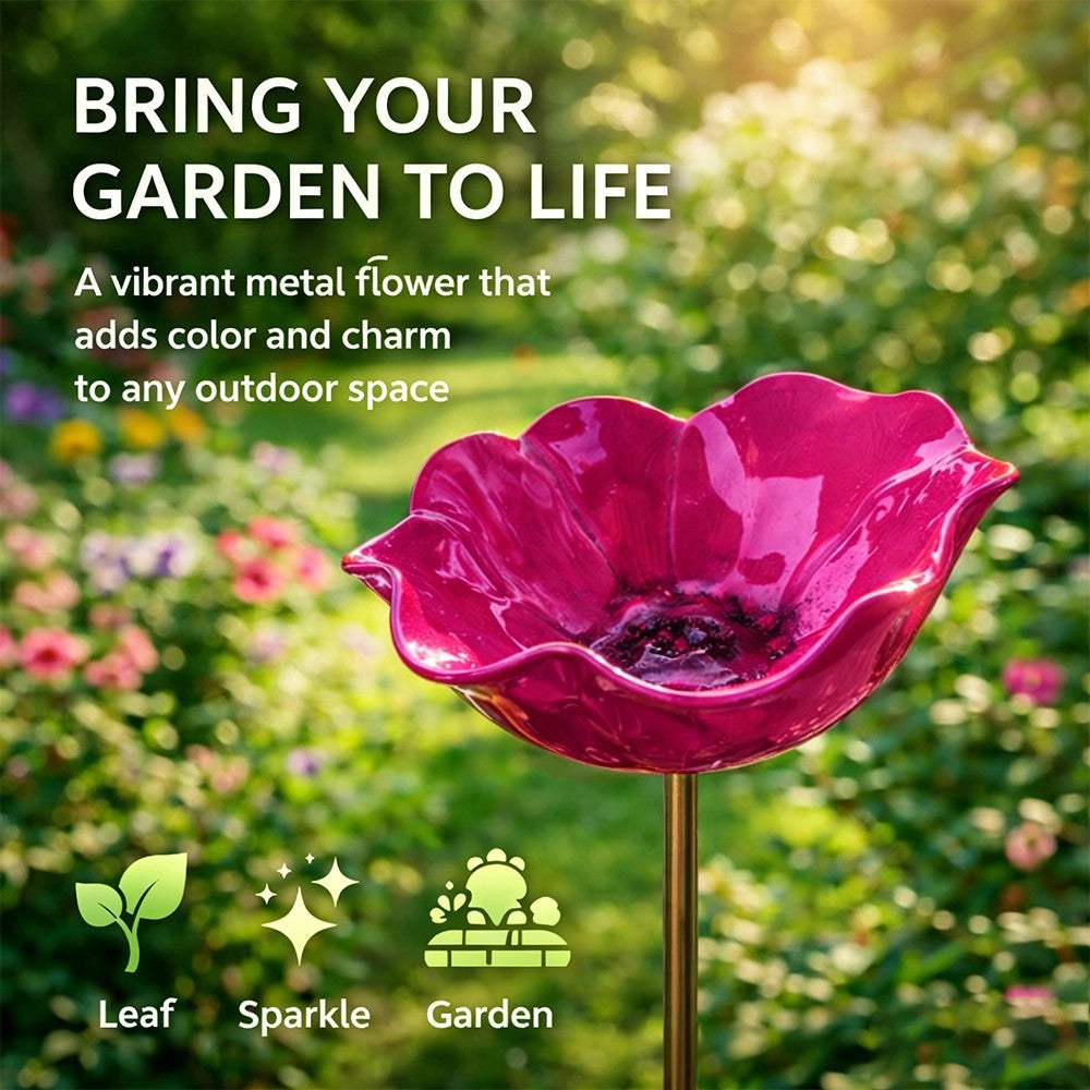 BloomForge – Handgefertigter Blumen-Gartenstecker aus Metall