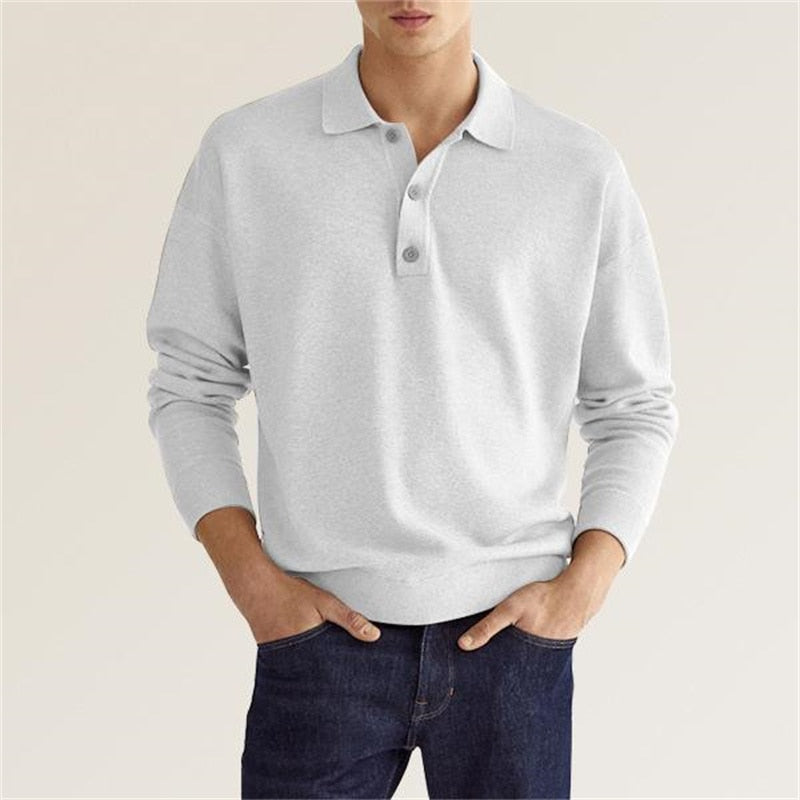 Men's Long-Sleeve Field Polo Shirt | ALEVITA
