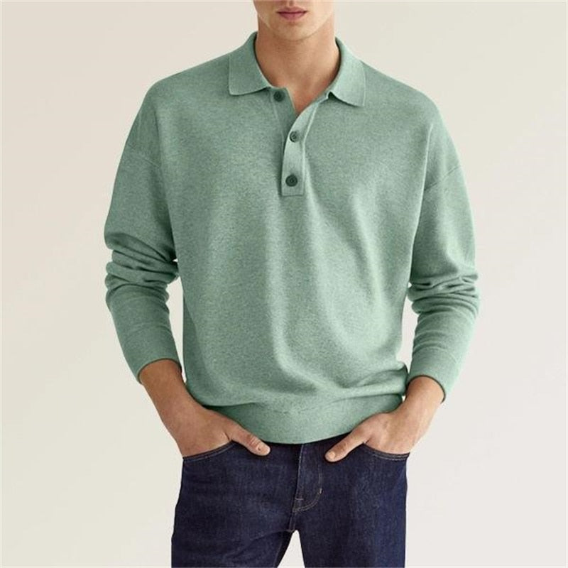 Men's Long-Sleeve Field Polo Shirt | ALEVITA