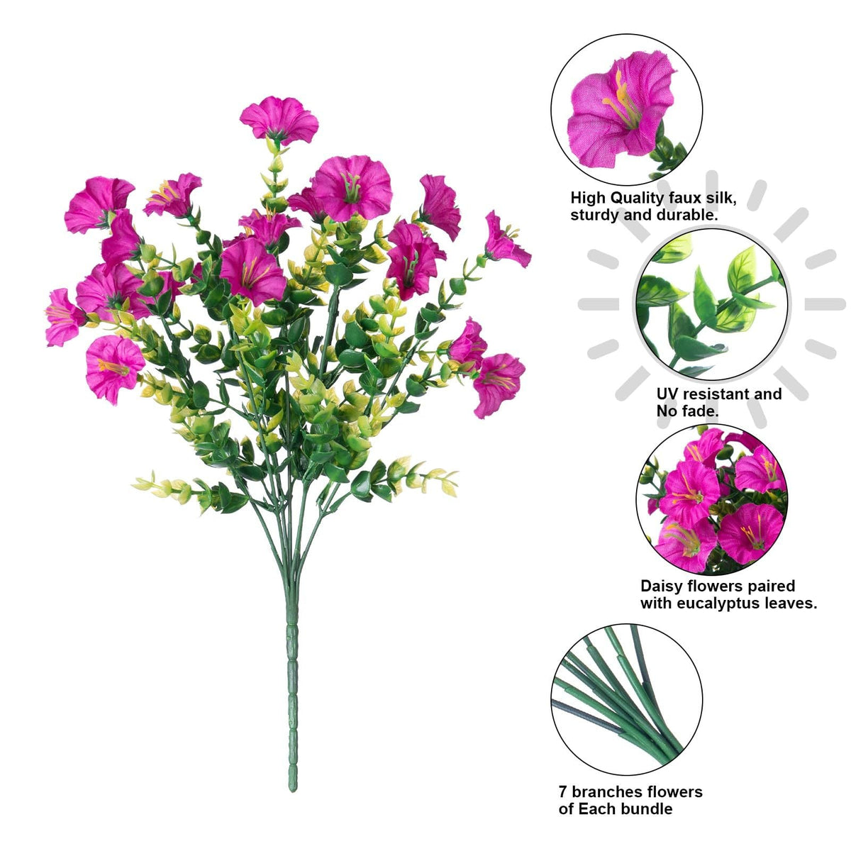 EverBloom – Flores de Petunia Artificiales Resistentes a los Rayos UV