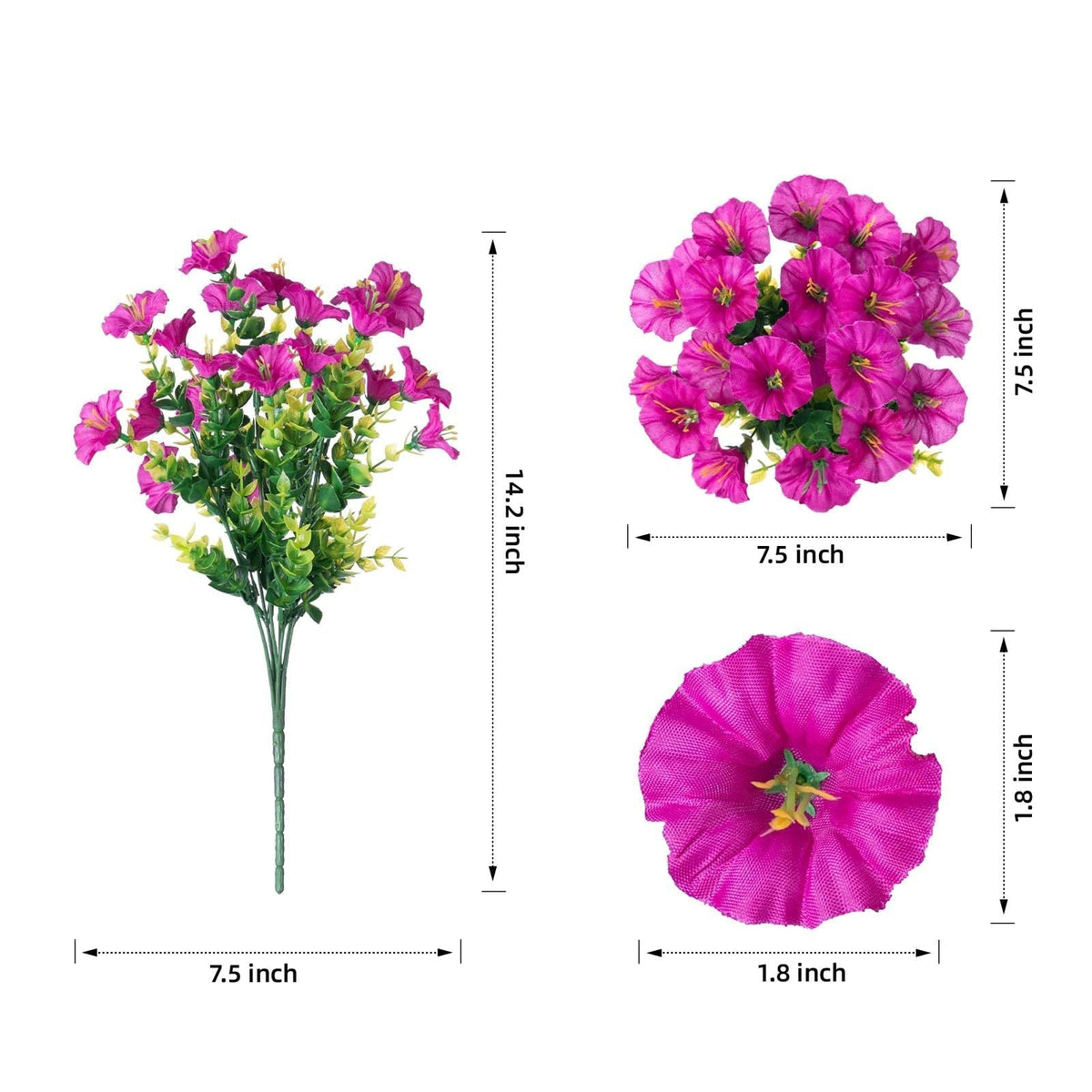 EverBloom – Flores de Petunia Artificiales Resistentes a los Rayos UV