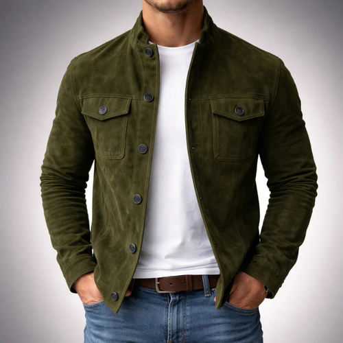 EliteSuede – Moderne Herren-Hemdjacke