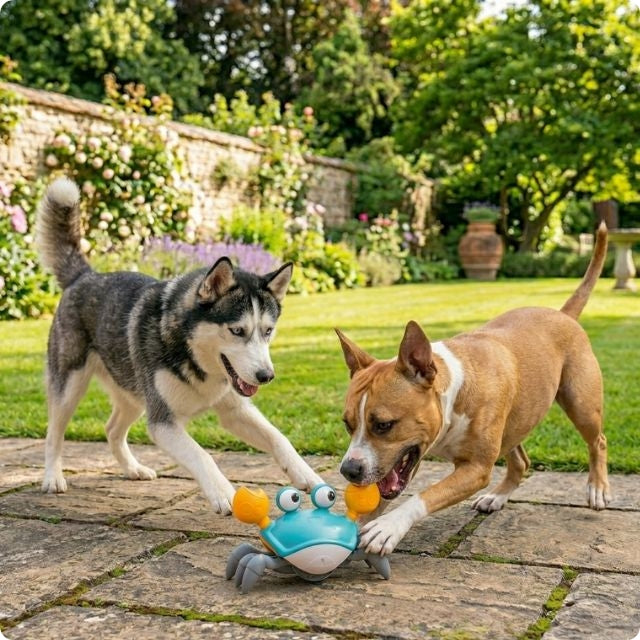 WagScuttle – Cangrejo de juguete interactivo con movimiento