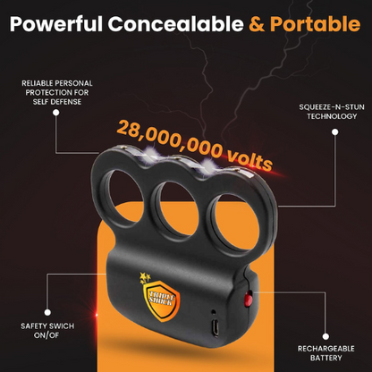 ShockGuard - Herramienta de defensa personal de triple contacto con puño oculto