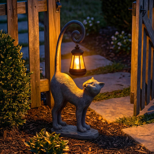 GardenPurr – Solar-Laterne zum Aufhängen für Katzenliebhaber