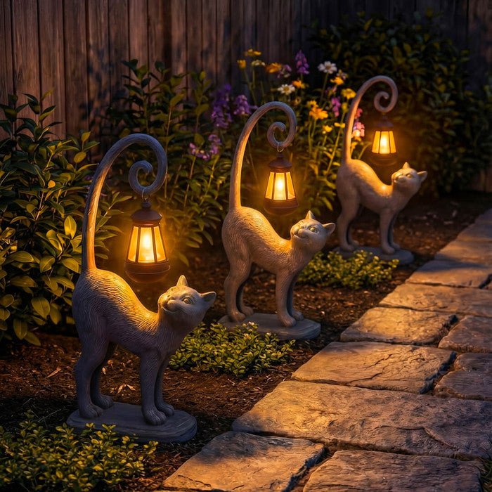 GardenPurr – Solar-Laterne zum Aufhängen für Katzenliebhaber