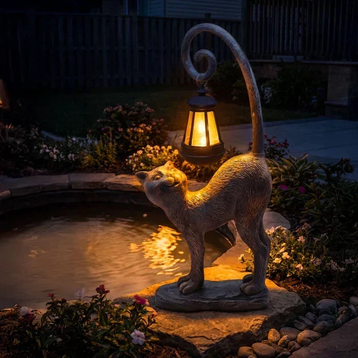 GardenPurr – Solar-Laterne zum Aufhängen für Katzenliebhaber