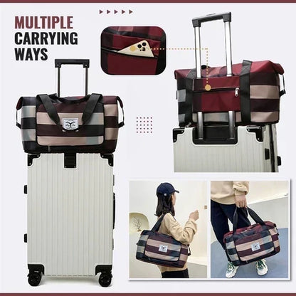 FlexCarry – Bolsa de viaje plegable con separación en seco/húmedo para gimnasio