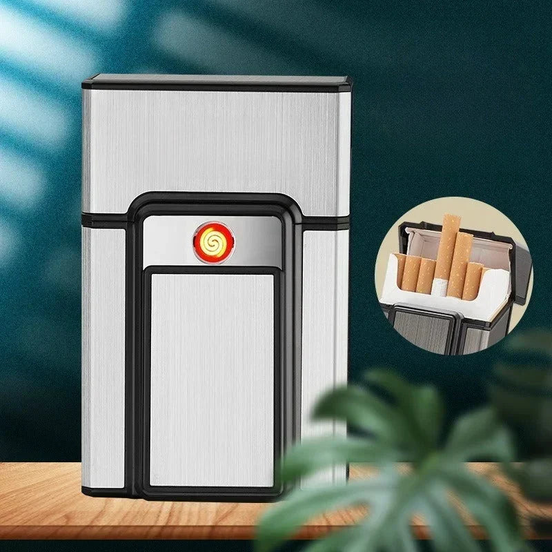 IgniteCase – 2-in-1 Zigarettenetui mit wiederaufladbarem USB-Feuerzeug