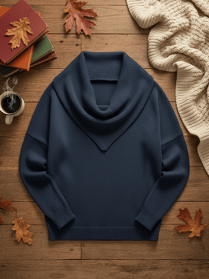AuraKnit – Dreieck-Ausschnitt-Pullover