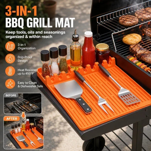 GrillNest – Organizador de 3 accesorios para parrilla