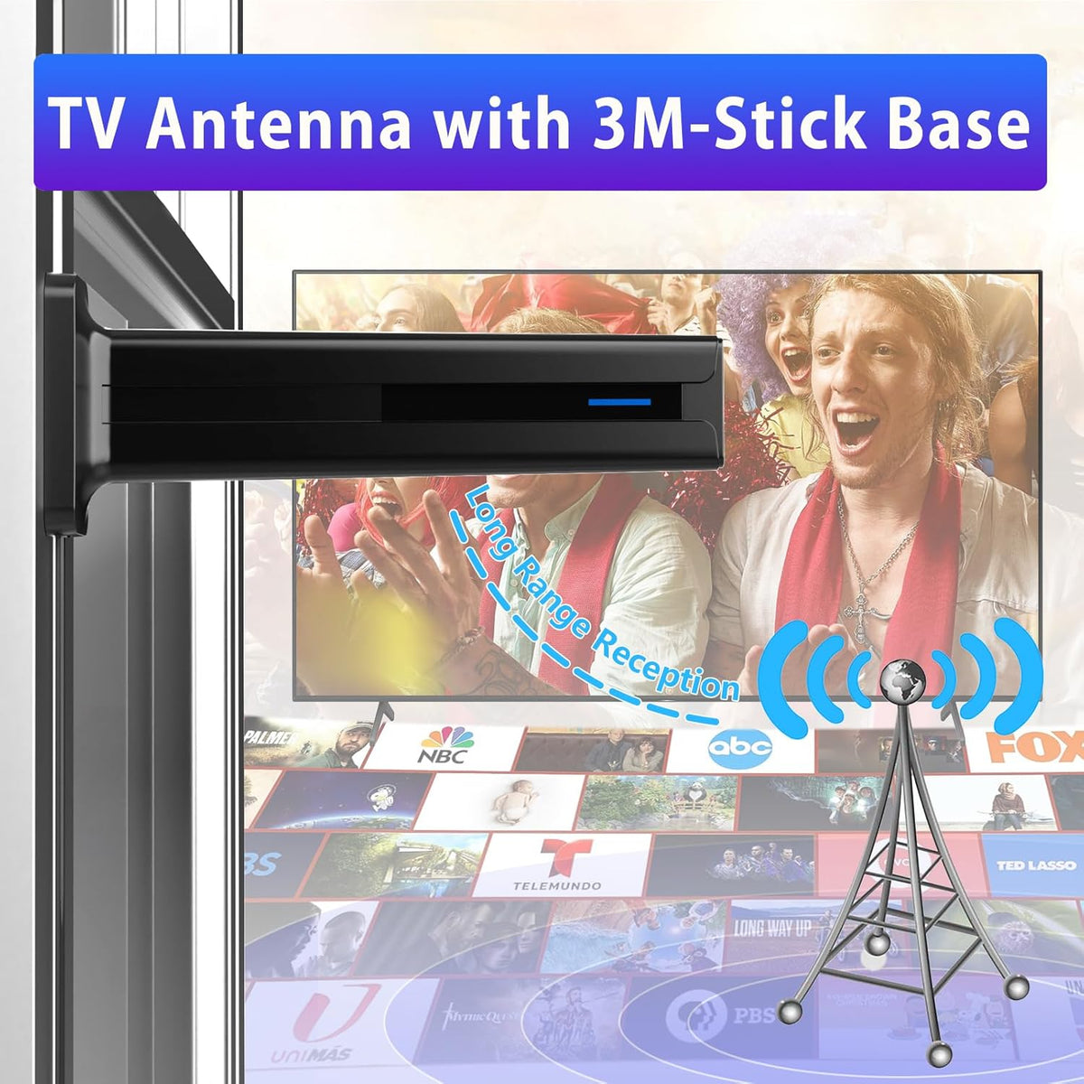 📺 Antena de TV - Antena Digital HD - HDTV interior 1080P 4K (largo alcance) 🎁