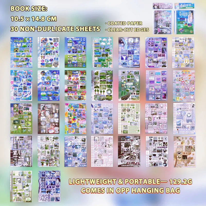 AuraDream – Surreales ästhetisches Sticker-Kunstbuch