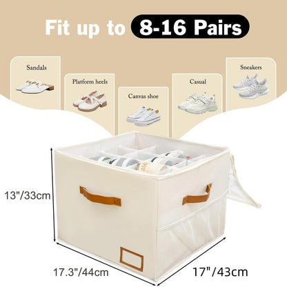 ShoeNest – Cajas Organizadoras Plegables de Tela para Zapatos