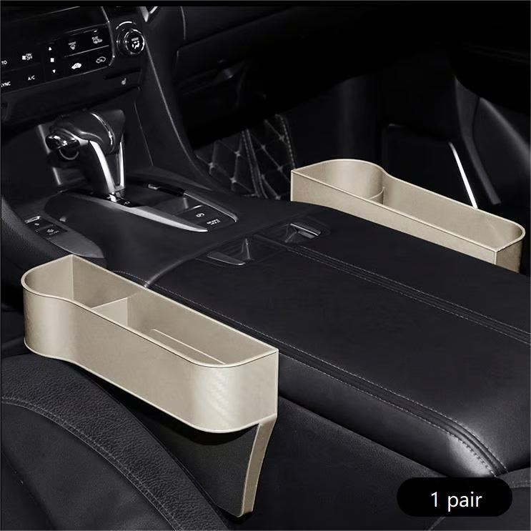 DriveMate – Organizador de Almacenamiento de Cuero Multiparte para Asiento de Coche