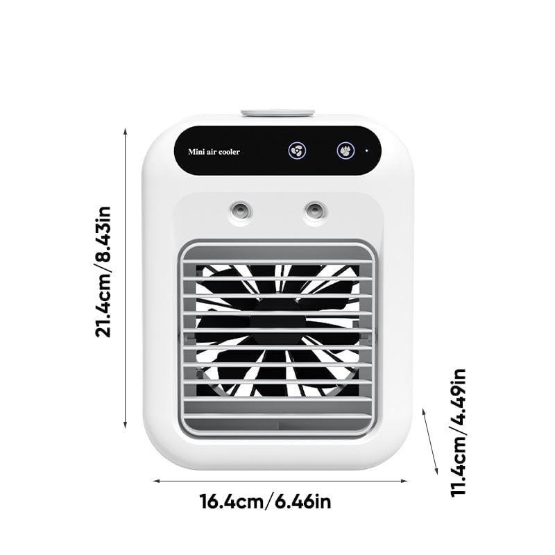 BreezeMist – Mini Ventilador Rociador Refrigerante