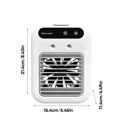 BreezeMist – Mini Ventilador Rociador Refrigerante