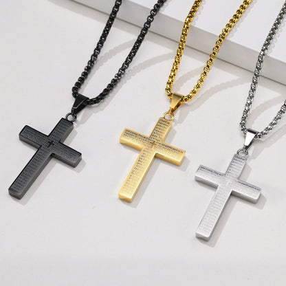 FaithScript – Collar con crucifijo "El Padrenuestro"