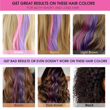 VibeColor – Peine de tiza para el cabello – Kit de estilo creativo