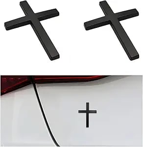 FaithRide – 3D-Metall-Kreuz-Autoaufkleber