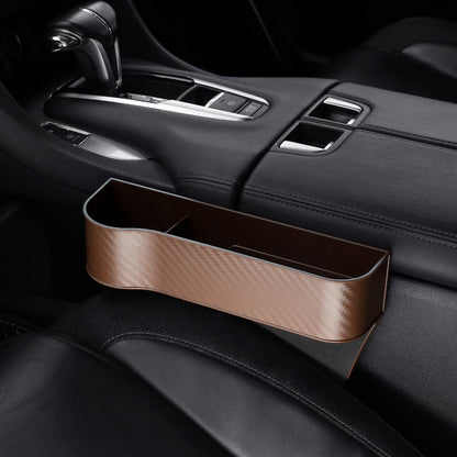 DriveMate – Organizador de Almacenamiento de Cuero Multiparte para Asiento de Coche