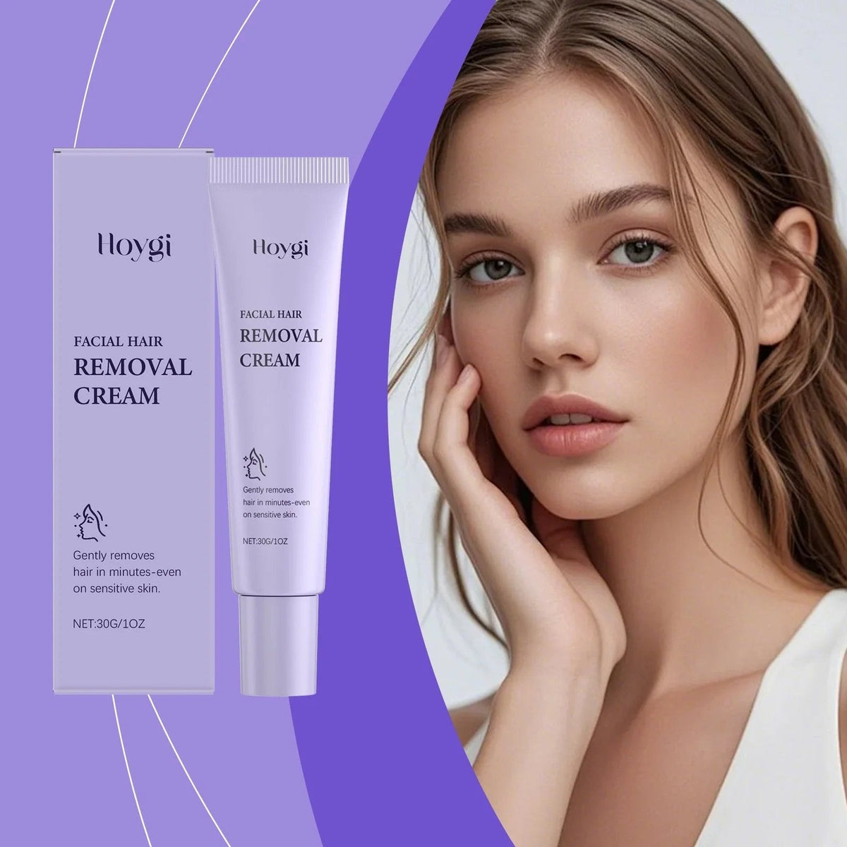 VelvetSkin – Crema depilatoria facial indolora