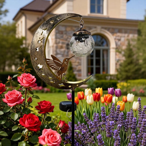 MoonFeather – Estaca Solar Decorativa de Jardín Colibrí