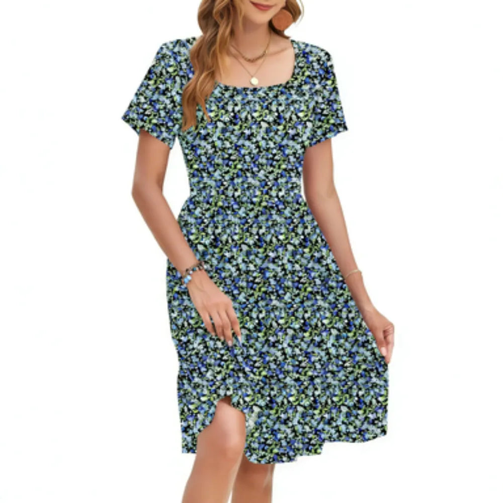 LunaFlora – Elegante vestido de verano floral para mujer