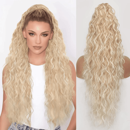 SilkiPony – Extensión de Cola de Caballo de Cabello Natural