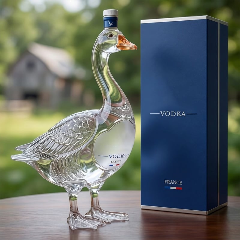 GooseCraft – Botella de Vodka de Ganso Esculpida en 3D Coleccionable