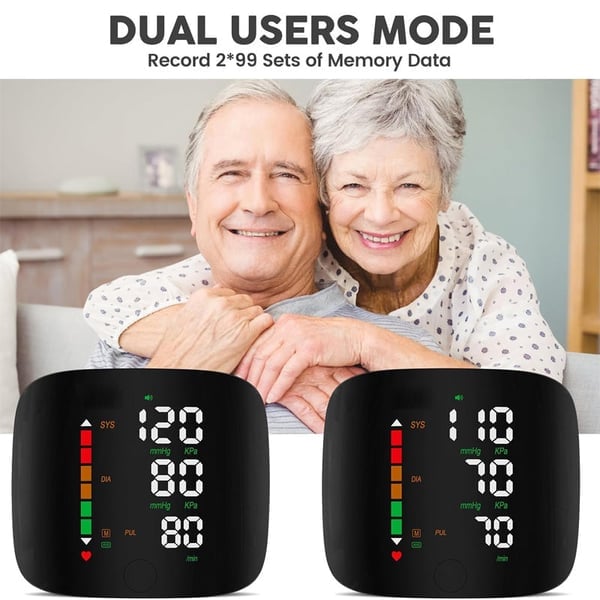 Handgelenk-Blutdruckmessgerät – LED-Display, verstellbar, Gesundheits-Tracking