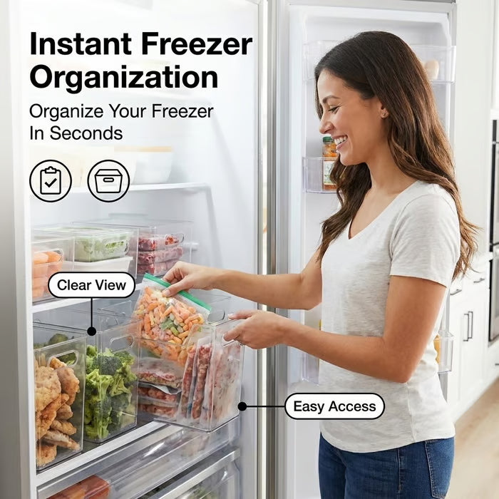 LumeFrost – Contenedores apilables para despensa y almacenamiento en frío