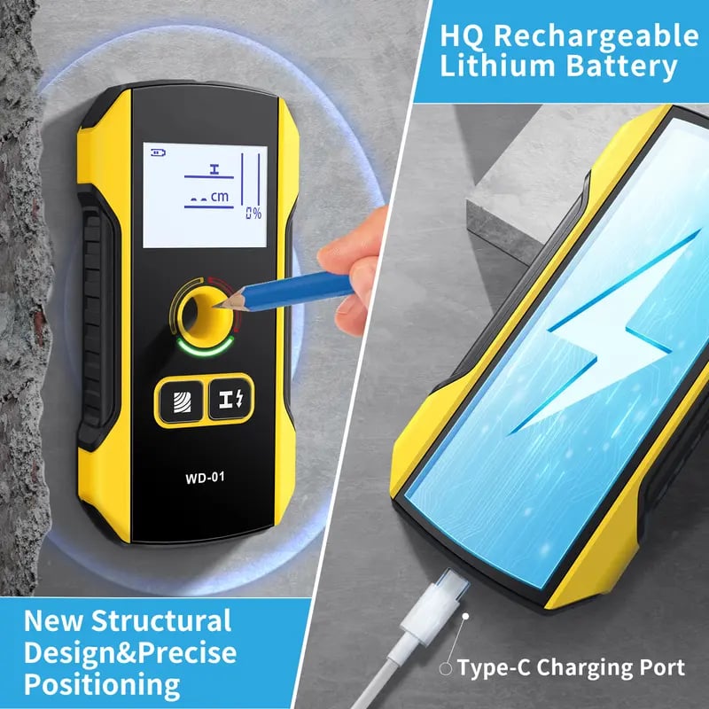 WallSense Pro – Escáner de pared con detector de metales de precisión