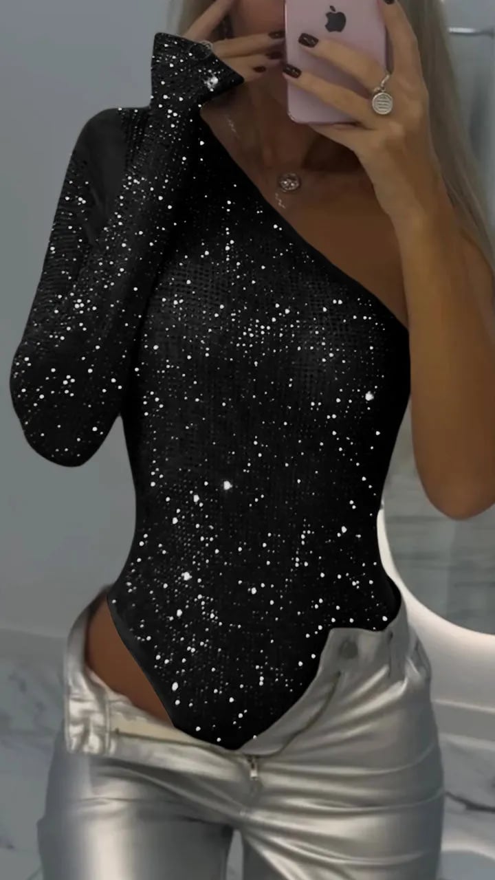 MoonlightGleam - Top de fiesta elegante